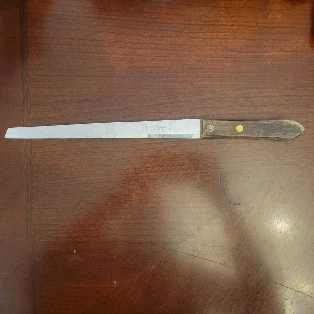 Vintage Super Edge Carbon Steel Knife Handmade USA